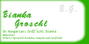 bianka groschl business card